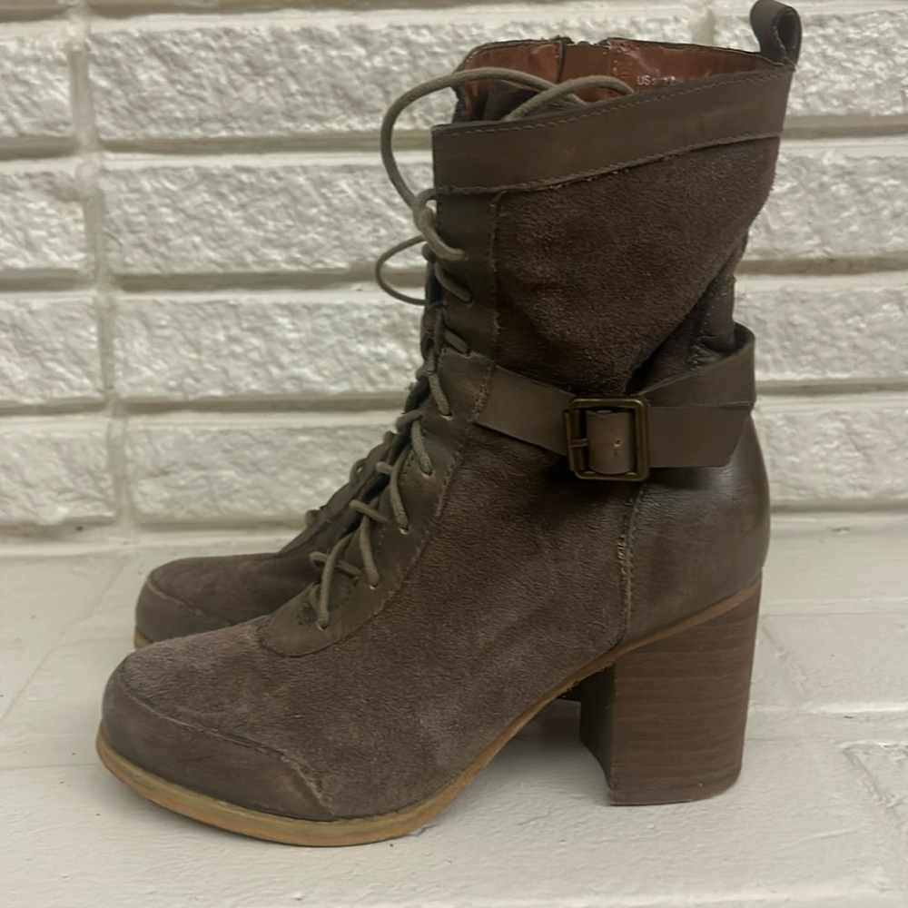 Women’s side zip, lace up booties